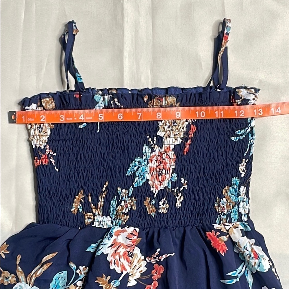 SHEIN Floral Navy Kids Romper - Picture 4 of 7